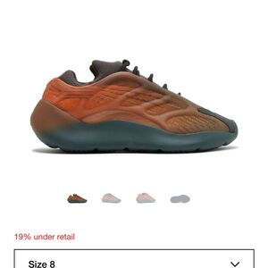 Yeezy Men's Sneakers - Orange and Gray